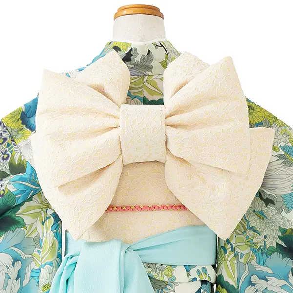 七五三レンタル(7歳女児結び帯) 青 花車 Z771