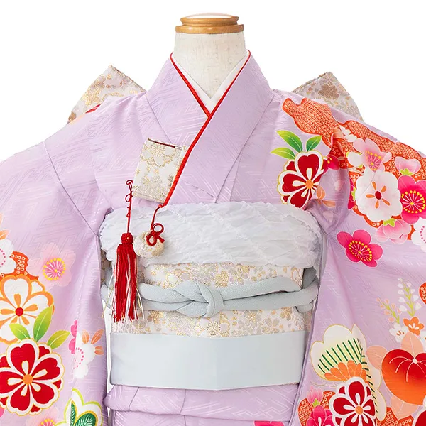 七五三レンタル(7歳女児結び帯)紫 すずらん Z785