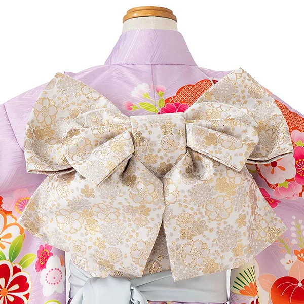 七五三レンタル(7歳女児結び帯)紫 すずらん Z785