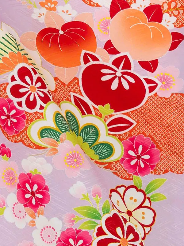 七五三レンタル(7歳女児結び帯)紫 すずらん Z785