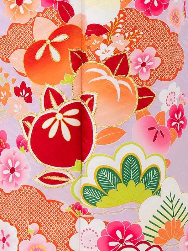 七五三レンタル(7歳女児結び帯)紫 すずらん Z785