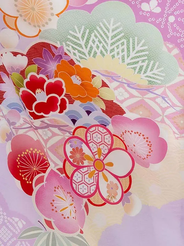 七五三レンタル(7歳女児結び帯)式部浪漫 藤色 梅重ね Z792