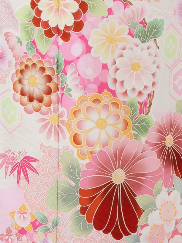 七五三レンタル(7歳女児結び帯)式部浪漫 藤色 雪輪 Z794