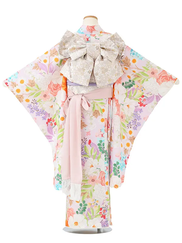 七五三レンタル(7歳女児結び帯)淡紫 洋花 Z816