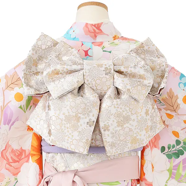 七五三レンタル(7歳女児結び帯)淡紫 洋花 Z816