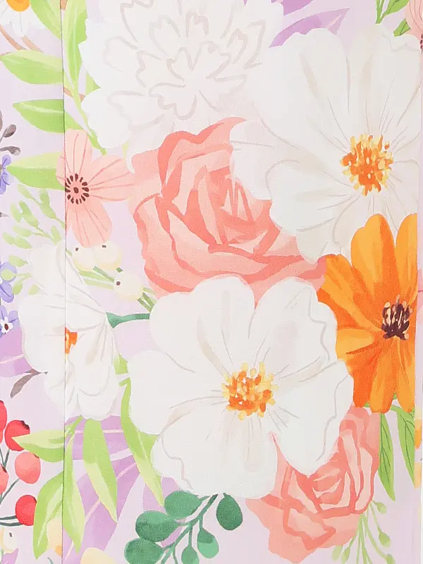 七五三レンタル(7歳女児結び帯)淡紫 洋花 Z816