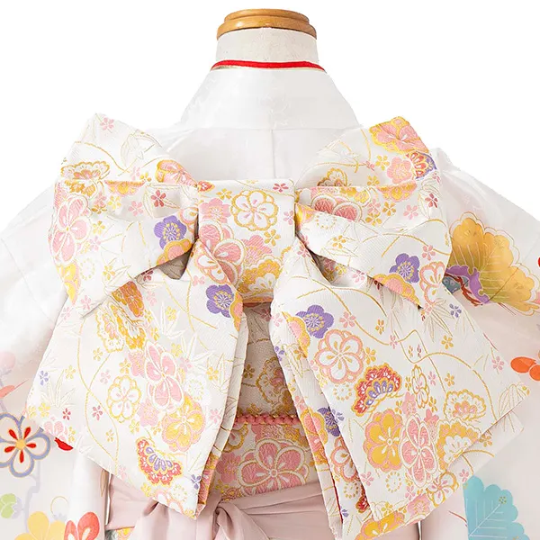 七五三レンタル(7歳女児結び帯)花うさぎ 瑞雲 梅まり Z821