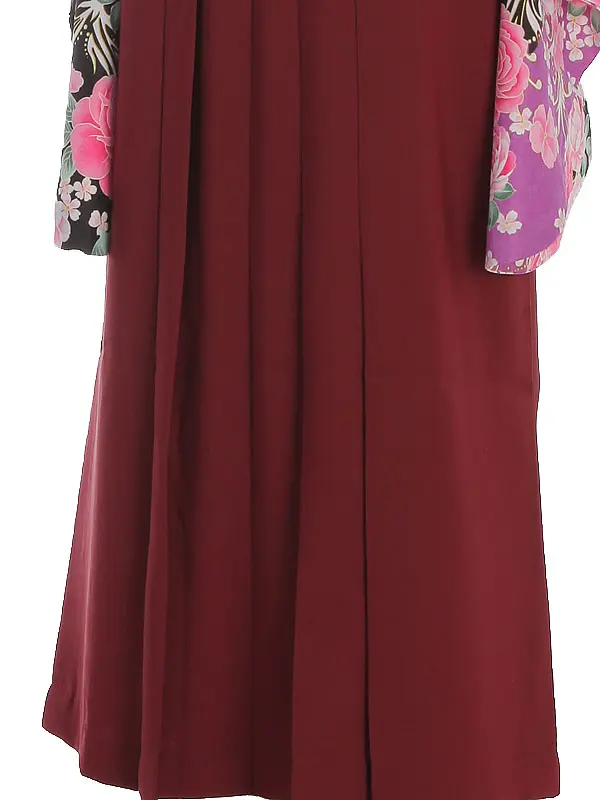 小学生卒業式袴レンタル 紫 薔薇×えんじ袴 Z367