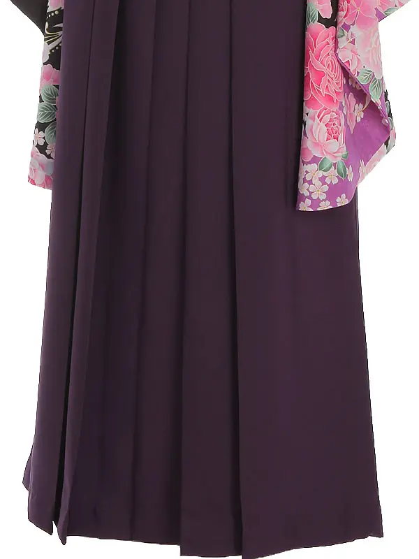 小学生卒業式袴レンタル 紫 薔薇×紫袴 Z368