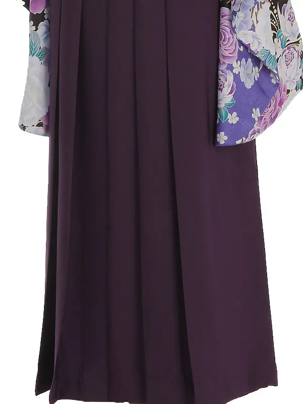 小学生卒業式袴レンタル 紫 薔薇×紫袴 Z370