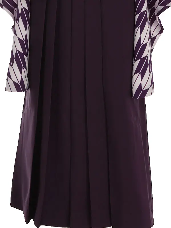 小学生卒業式袴レンタル 紫 矢羽×紫袴 Z387