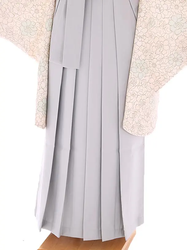 小学生卒業式袴レンタル 黄 牡丹×グレー袴 Z398