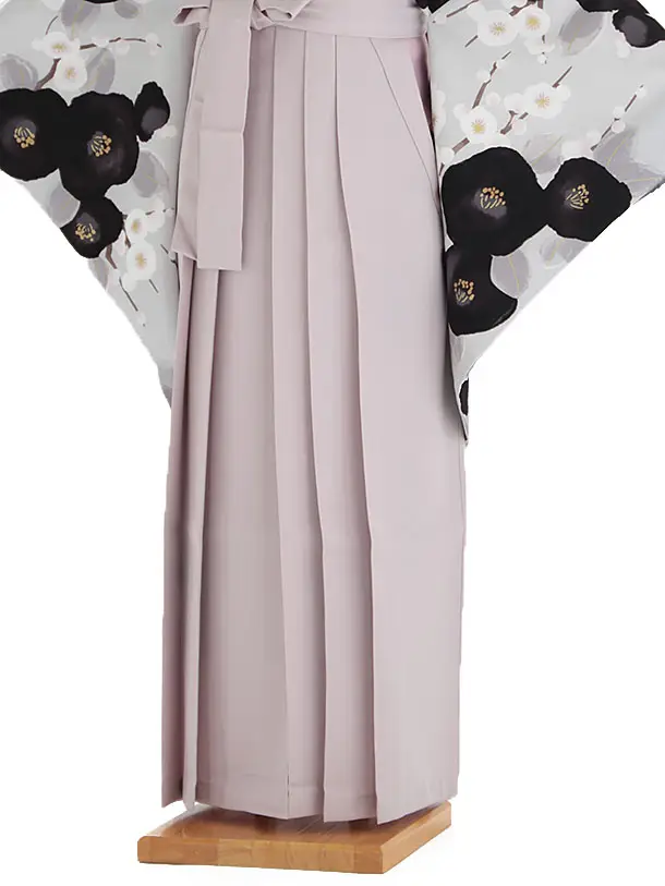 小学生卒業式袴レンタル グレー 梅×ピンク袴 Z410