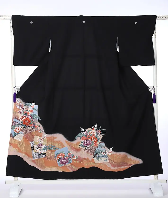 黒留袖 レンタル8AA286 ゆったり 身長150～155ｃｍ