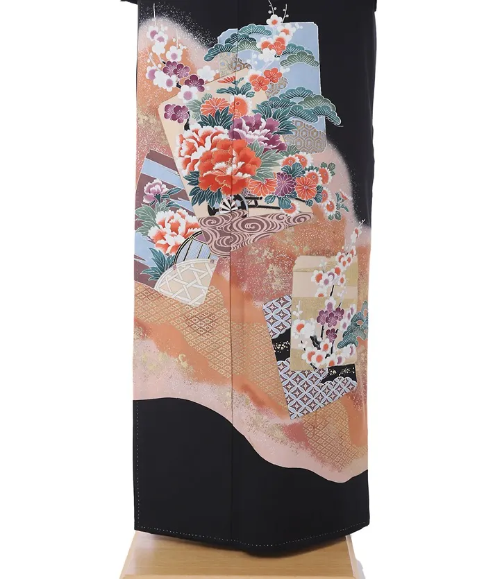 黒留袖 レンタル8AA286 ゆったり 身長150～155ｃｍ