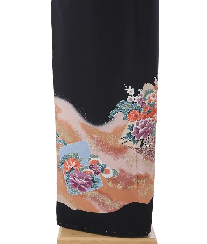 黒留袖 レンタル8AA286 ゆったり 身長150～155ｃｍ