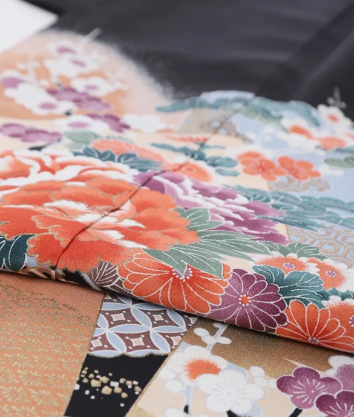 黒留袖 レンタル8AA286 ゆったり 身長150～155ｃｍ