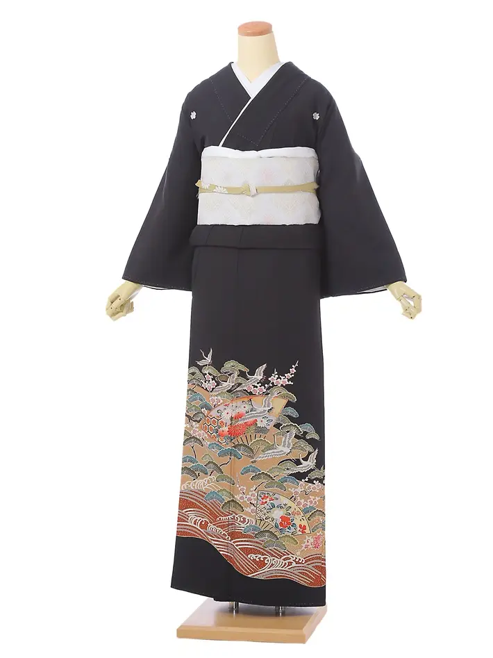 黒留袖 レンタル8AA289 身長150～158ｃｍ