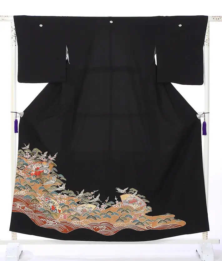 黒留袖 レンタル8AA289 身長150～158ｃｍ