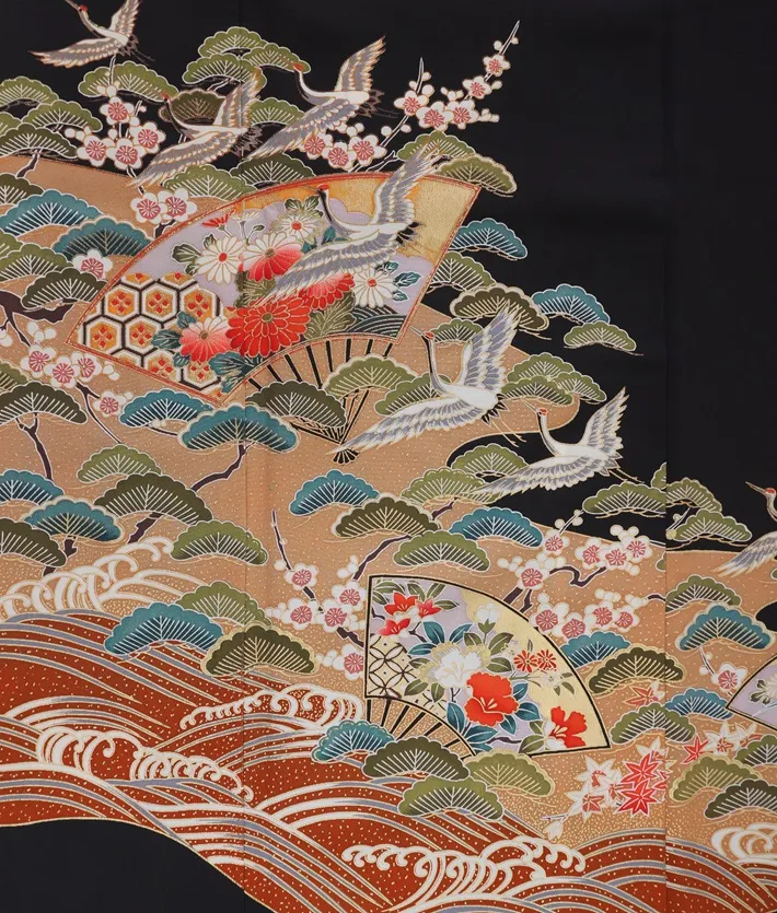 黒留袖 レンタル8AA289 身長150～158ｃｍ