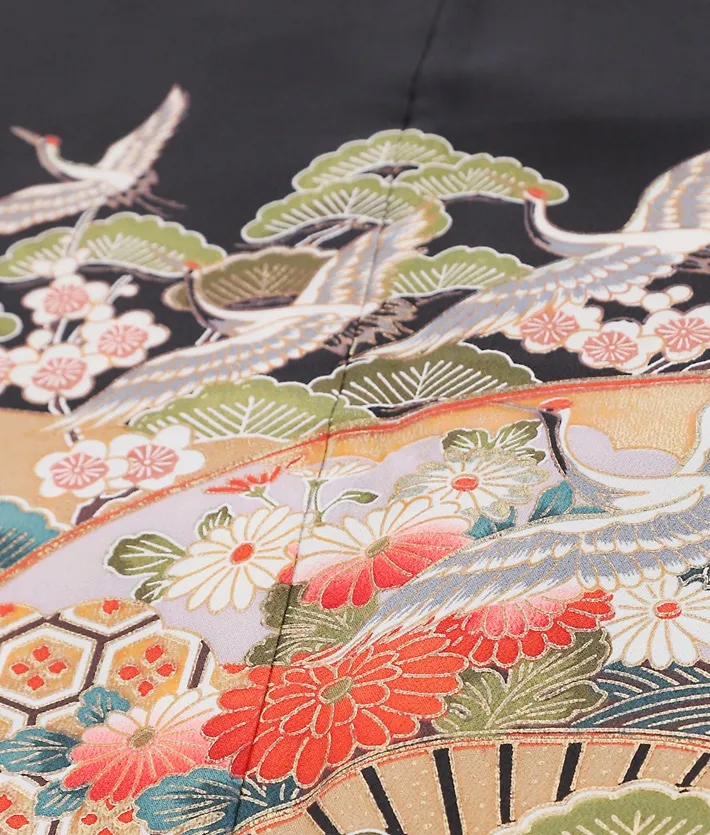 黒留袖 レンタル8AA289 身長150～158ｃｍ