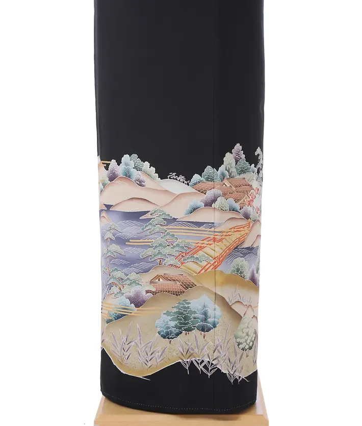 黒留袖 レンタル8AA294 身長155～163ｃｍ