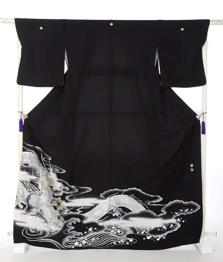 桂由美 黒留袖 雲龍 特選 8AA297