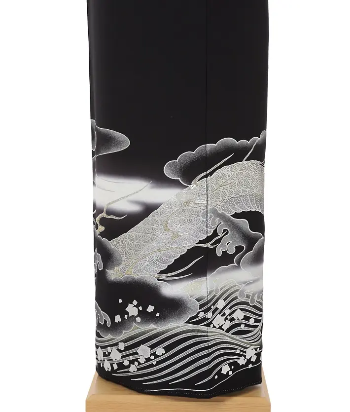 桂由美 黒留袖 雲龍 特選 8AA297