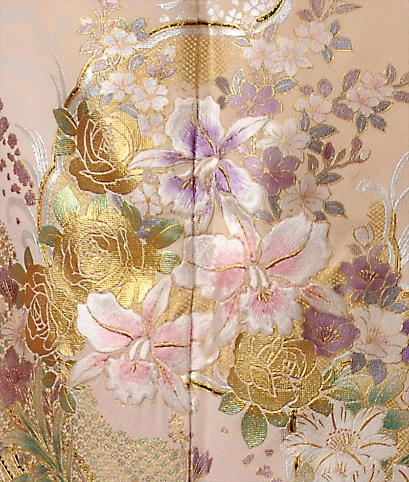 三つ紋 色留袖ﾚﾝﾀﾙ8AB13