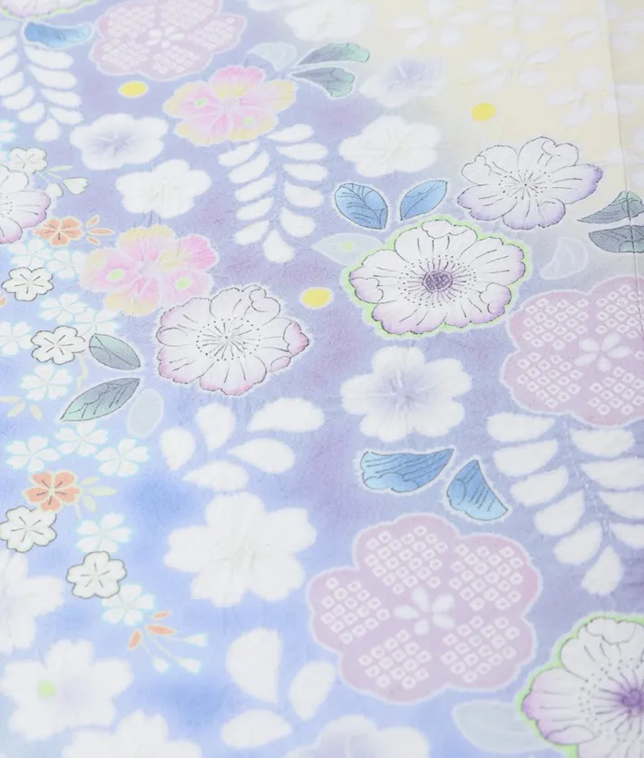 桂由美 色留袖レンタル辻ヶ花 ブルー 8AB123