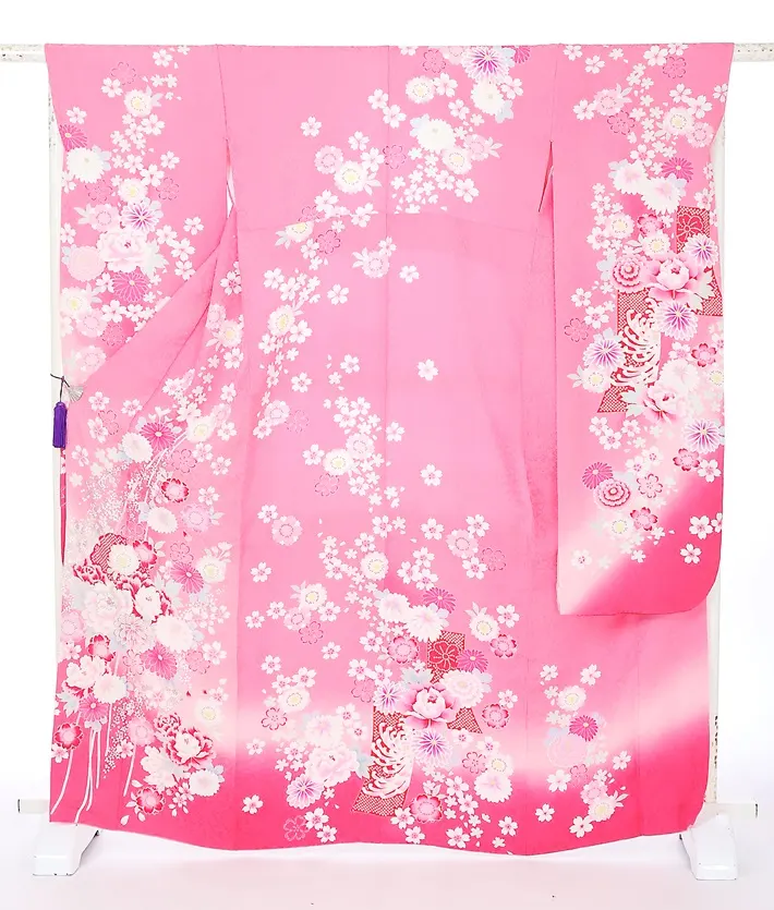 振袖ﾚﾝﾀﾙ ピンク 8AC664/成人式等