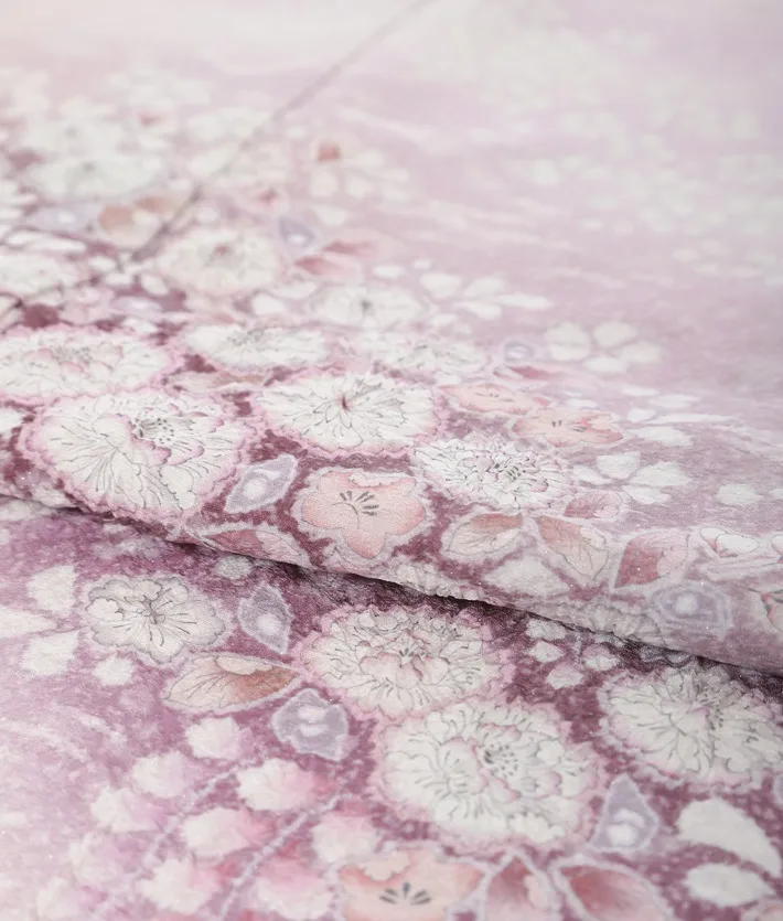 正絹桂由美  訪問着ﾚ ﾝﾀﾙ くすみ 藤色 辻ヶ花 8AD678