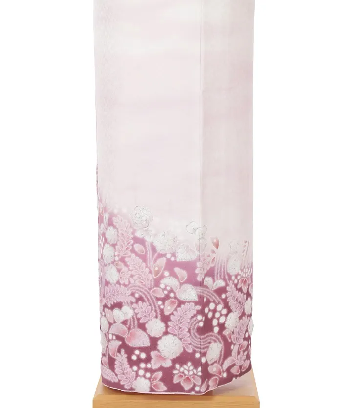 正絹桂由美  訪問着ﾚ ﾝﾀﾙ ピンク ローズ 辻ヶ花 8AD679