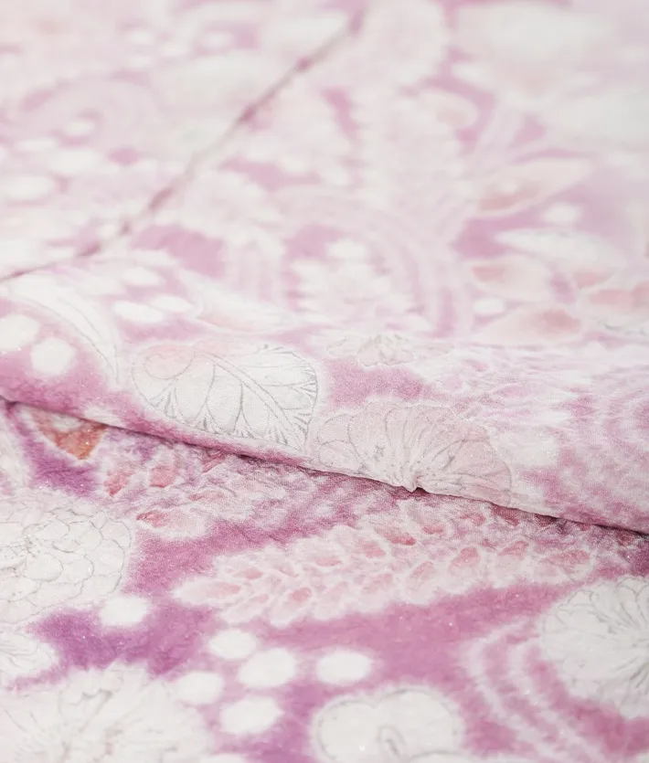 正絹桂由美  訪問着ﾚ ﾝﾀﾙ ピンク ローズ 辻ヶ花 8AD679