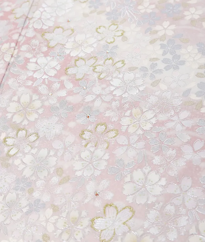 正絹桂由美  訪問着ﾚ ﾝﾀﾙ くすみピンク 金彩 小桜 8AD680