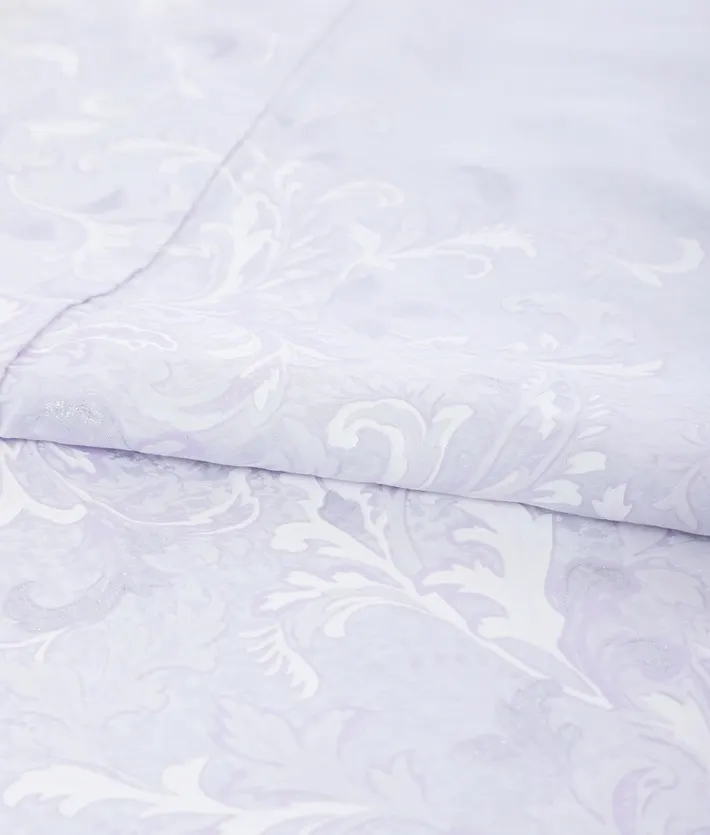 桂由美 訪問着ﾚ ﾝﾀﾙ 銀彩 白上げ 青 8AD688