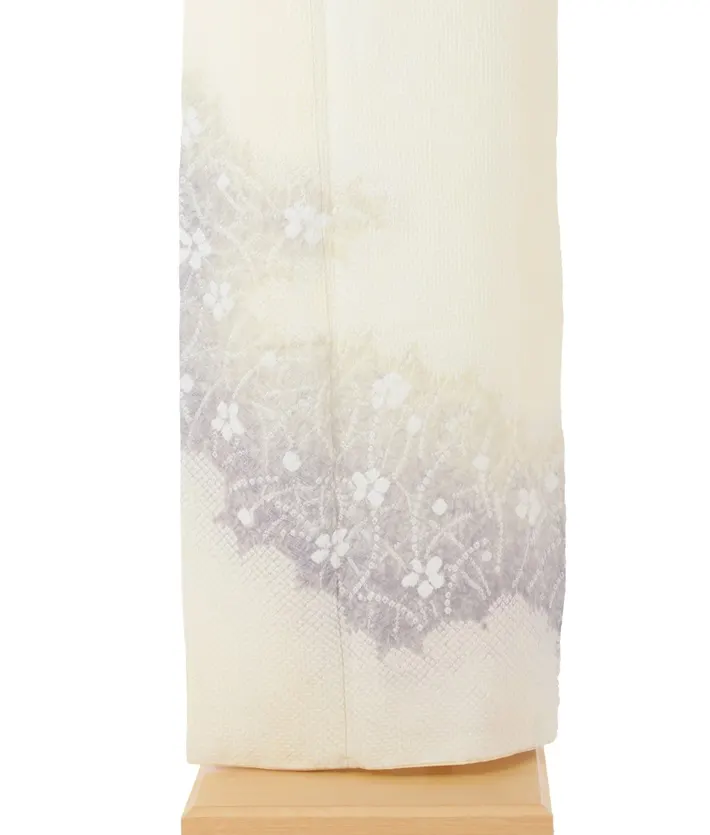 総絞り 訪問着ﾚ ﾝﾀﾙ 藤娘きぬたや アイボリー 8AD690