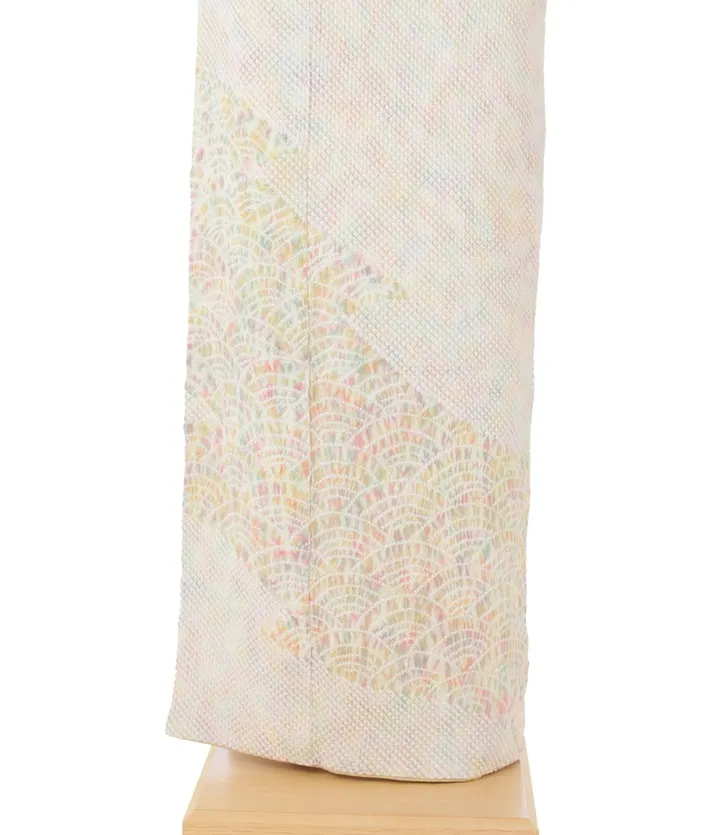 総絞り 訪問着ﾚ ﾝﾀﾙ 藤娘きぬたや ミックスぼかし 8AD691