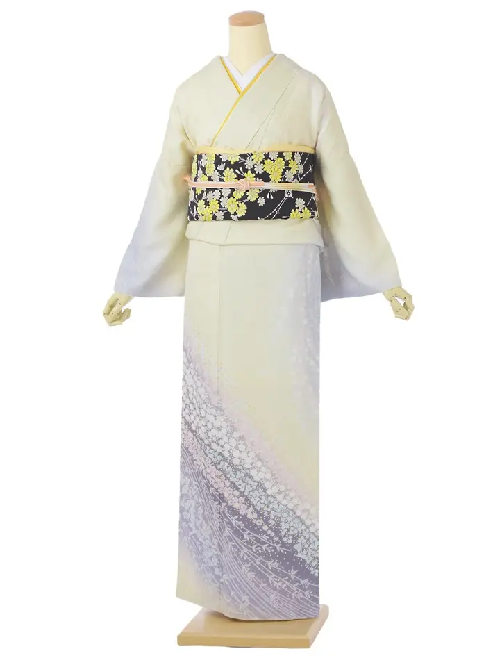 訪問着ﾚ ﾝﾀﾙ 特撰 十日町 滝泰 おぼろ染め 8AD694