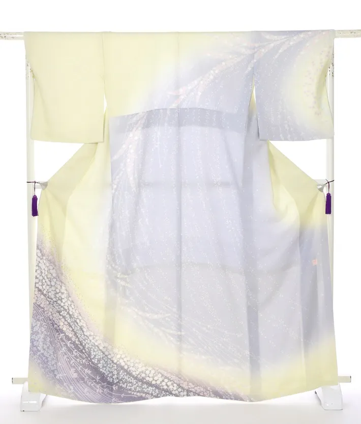 訪問着ﾚ ﾝﾀﾙ 特撰 十日町 滝泰 おぼろ染め 8AD694