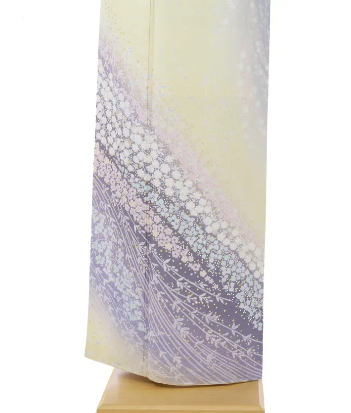 訪問着ﾚ ﾝﾀﾙ 特撰 十日町 滝泰 おぼろ染め 8AD694