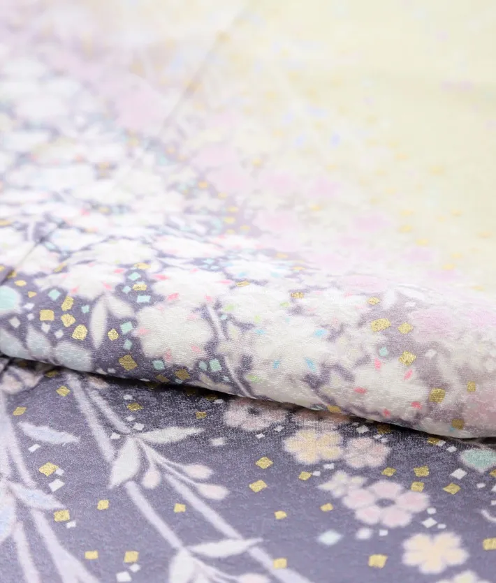 訪問着ﾚ ﾝﾀﾙ 特撰 十日町 滝泰 おぼろ染め 8AD694