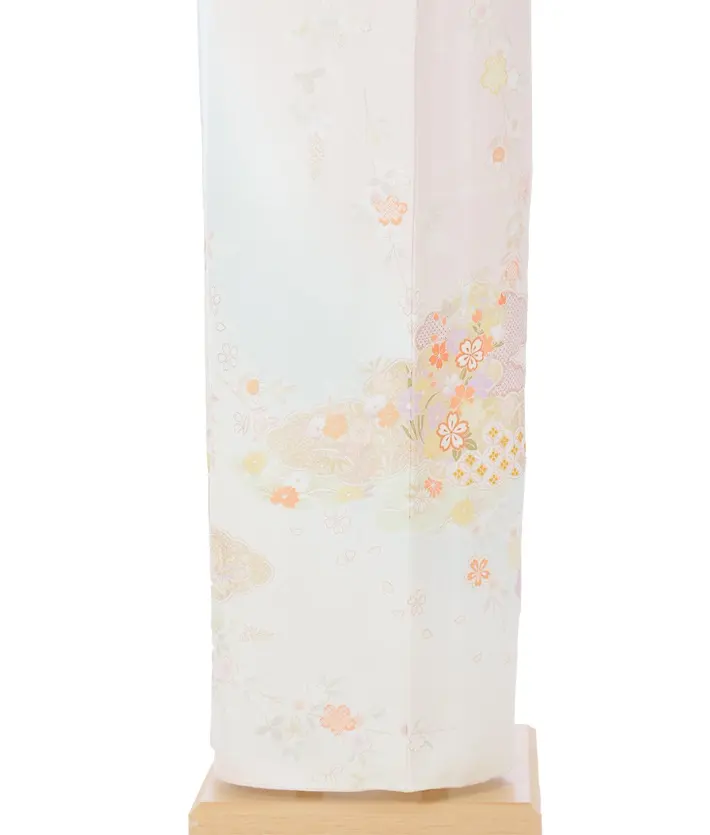 正絹訪問着ﾚ ﾝﾀﾙ クリーム ミックスぼかし 古典 8AD703