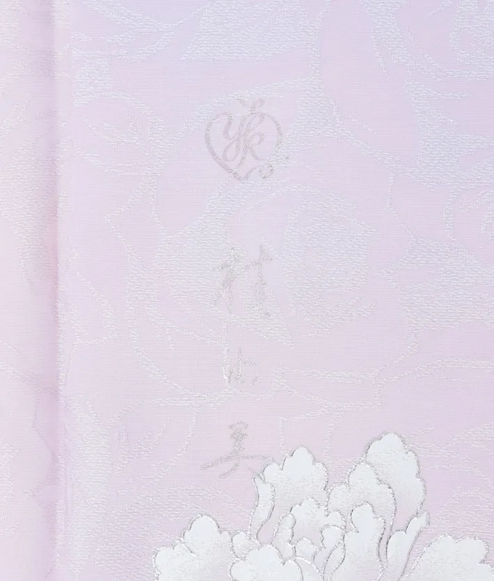 正絹訪問着レンタル 桂由美 紫 牡丹 銀彩 8AD0719