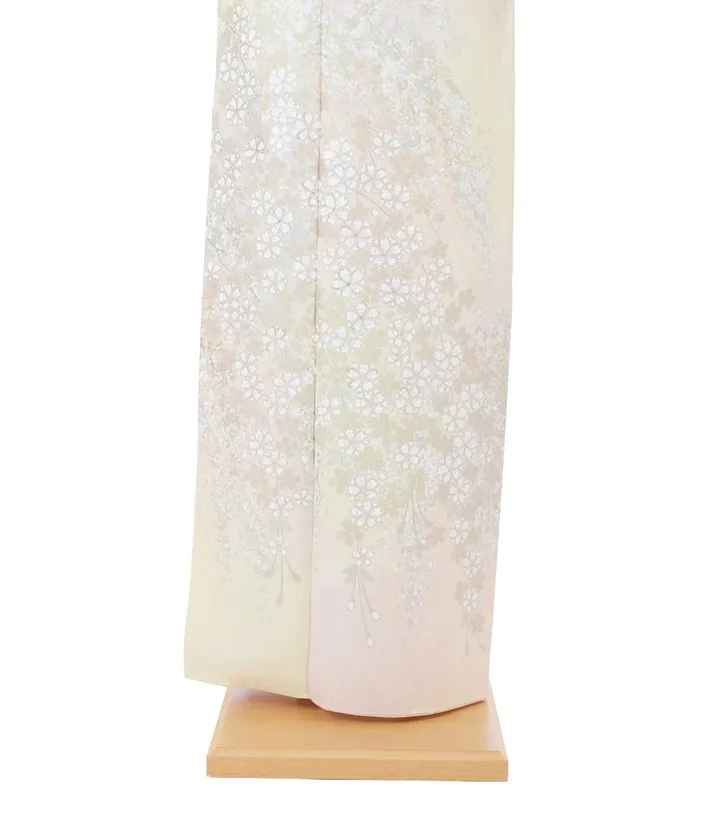 正絹訪問着レンタル 桂由美 ピンク 桜 銀彩 ミックスぼかし 8AD0720