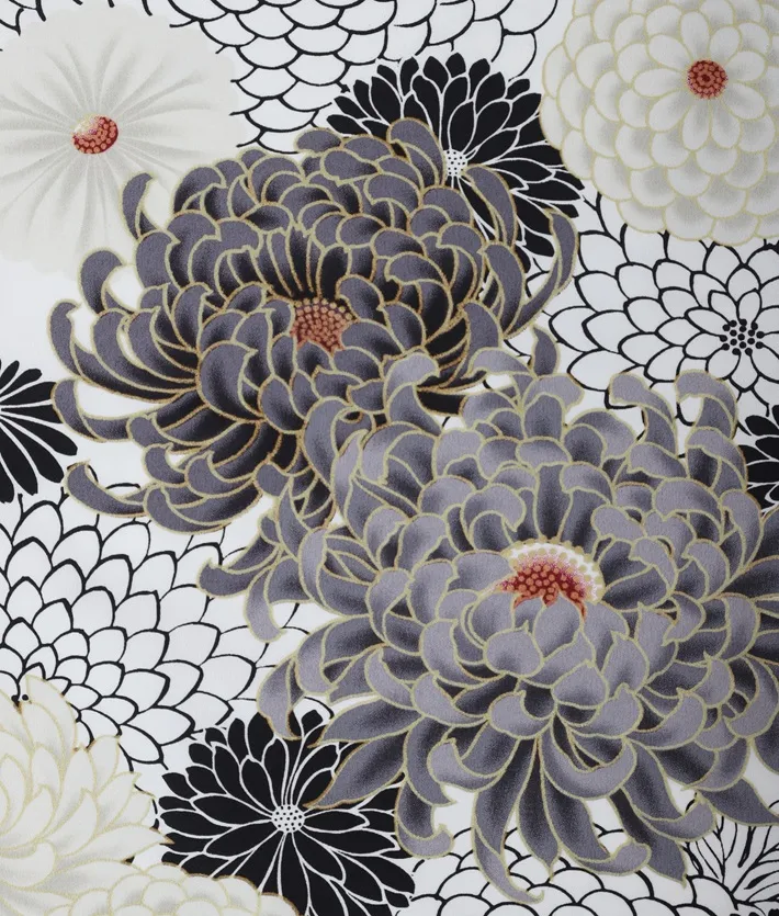 レンタル 卒業 袴 菊尽くし 黒袴 (AG296)