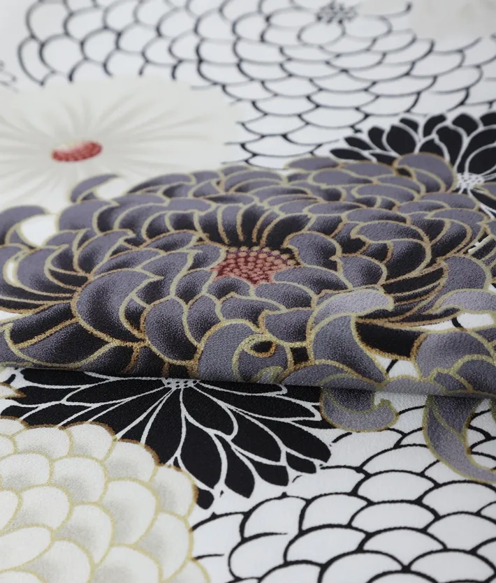 レンタル 卒業 袴 菊尽くし 黒袴 (AG296)