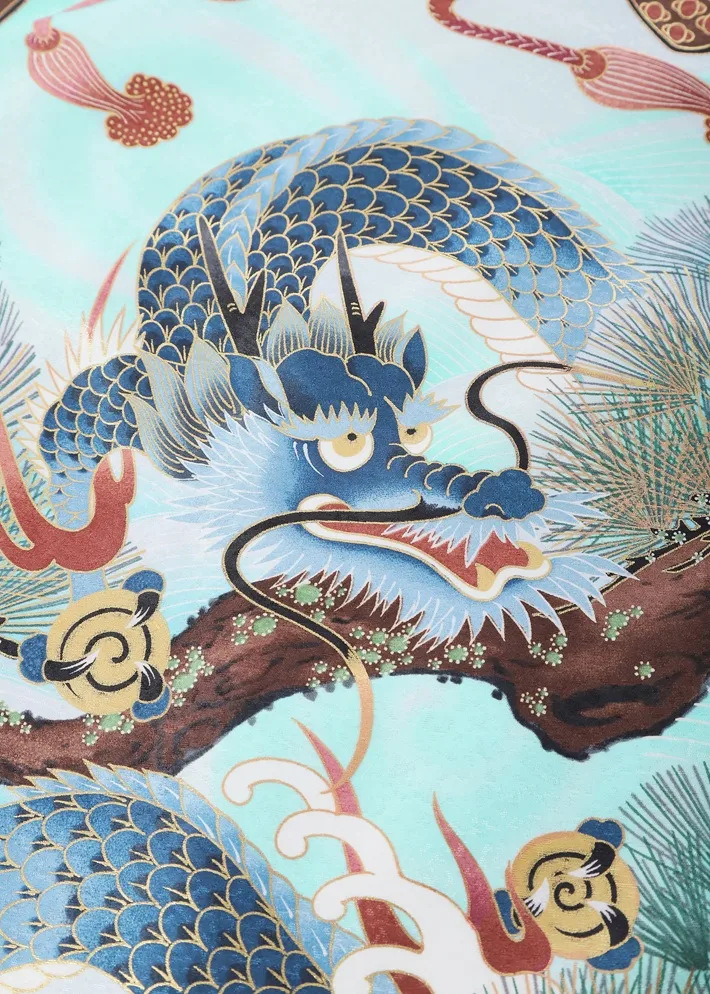 お宮参り男の子 兜 龍 青緑 8AL48