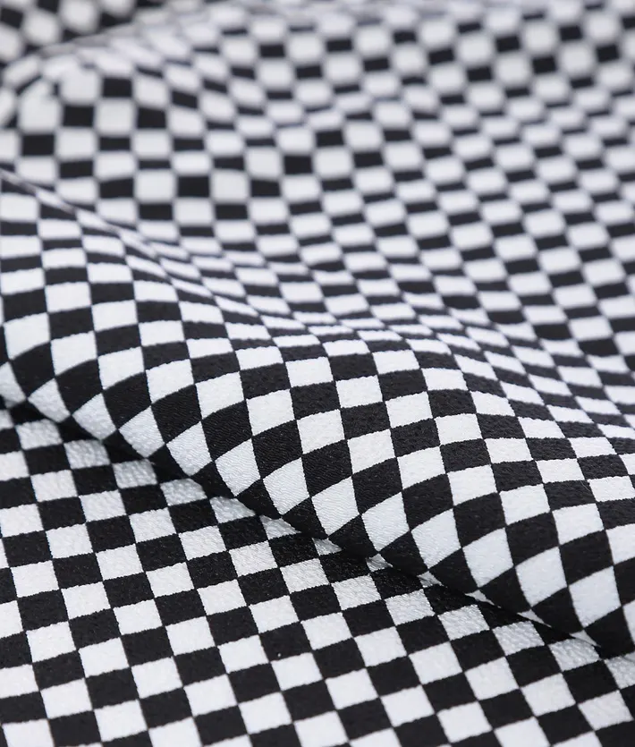 七五三 3歳男児被布セット 市松 白黒 グレー被布 8AO3070