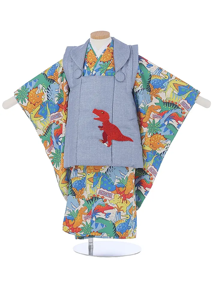 七五三 3歳男児被布セット 恐竜 8AO3079